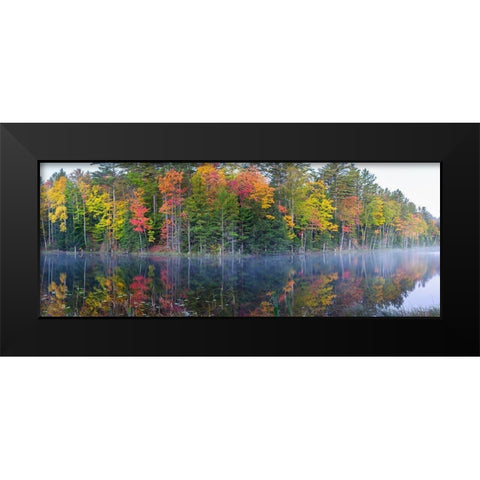 Council Lake in fall-Alger County-Michigan Black Modern Wood Framed Art Print by Day, Richard and Susan