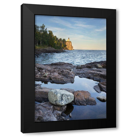 Split Rock Lighthouse State Park-North Shore Lake Superior-Minnesota Black Modern Wood Framed Art Print with Double Matting by Majchrowicz, Alan