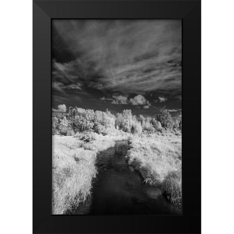 USA-Minnesota-Mississippi River Headwaters region-Mississippi River Black Modern Wood Framed Art Print by Hawkins, Peter