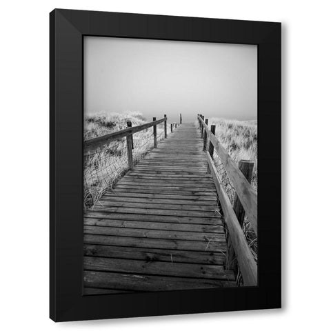 USA-Minnesota-Duluth-Park Point-Boardwalk over Dunes Black Modern Wood Framed Art Print with Double Matting by Hawkins, Peter