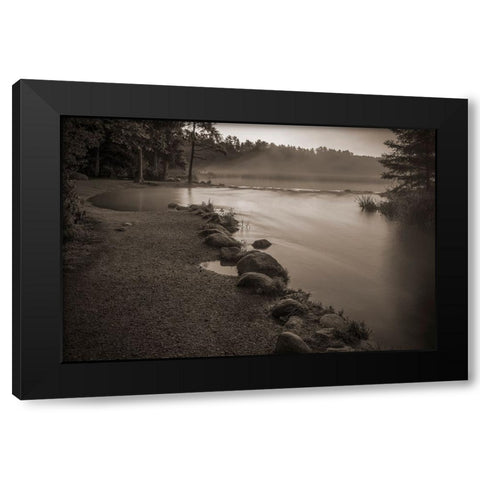 USA-Minnesota-Itasca State Park-Mississippi Headwaters Black Modern Wood Framed Art Print by Hawkins, Peter