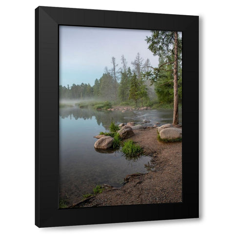 USA-Minnesota-Itasca State Park-Mississippi Headwaters Black Modern Wood Framed Art Print by Hawkins, Peter