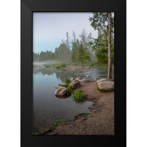 USA-Minnesota-Itasca State Park-Mississippi Headwaters Black Modern Wood Framed Art Print by Hawkins, Peter