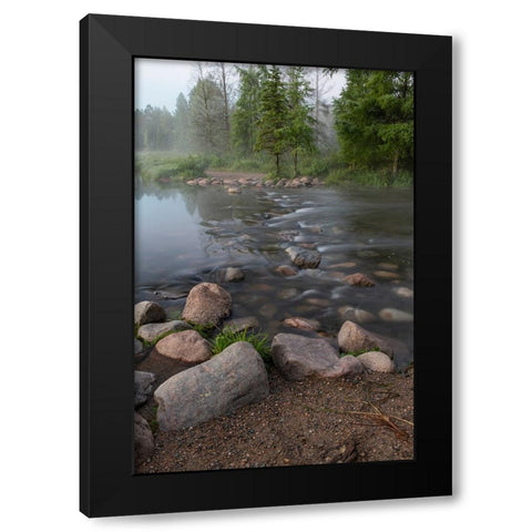 USA-Minnesota-Itasca State Park-Mississippi Headwaters Black Modern Wood Framed Art Print by Hawkins, Peter