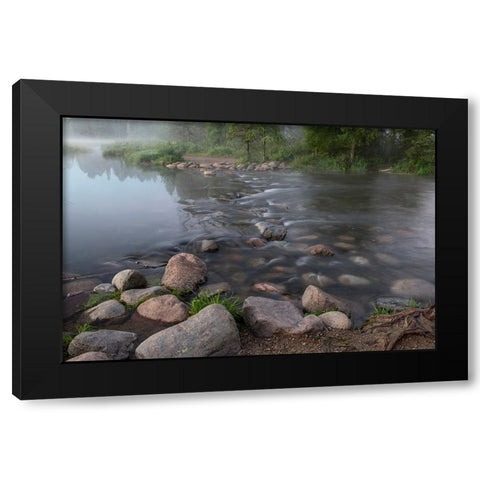USA-Minnesota-Itasca State Park-Mississippi Headwaters Black Modern Wood Framed Art Print by Hawkins, Peter