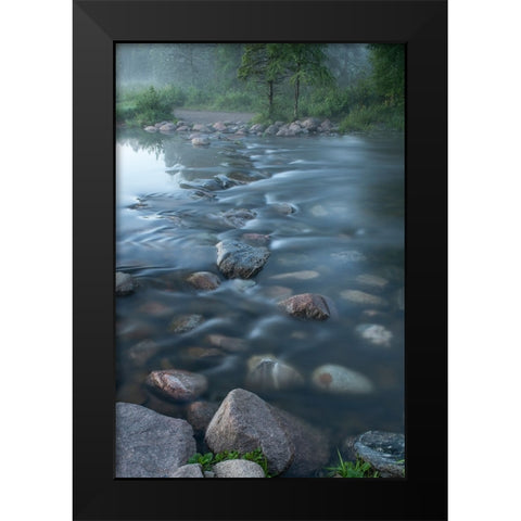 USA-Minnesota-Itasca State Park-Mississippi Headwaters Black Modern Wood Framed Art Print by Hawkins, Peter