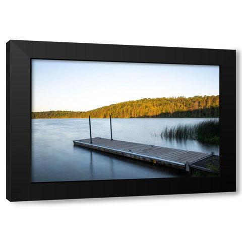 USA-Minnesota-La Salle Lake State Recreation Area boat launch Black Modern Wood Framed Art Print by Hawkins, Peter