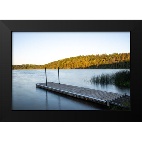 USA-Minnesota-La Salle Lake State Recreation Area boat launch Black Modern Wood Framed Art Print by Hawkins, Peter