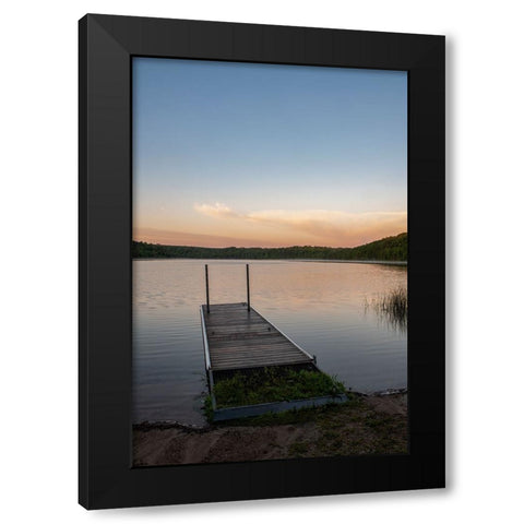USA-Minnesota-La Salle Lake State Recreation Area boat launch Black Modern Wood Framed Art Print by Hawkins, Peter