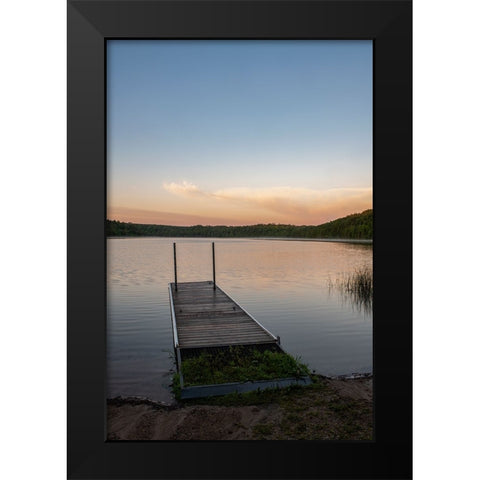 USA-Minnesota-La Salle Lake State Recreation Area boat launch Black Modern Wood Framed Art Print by Hawkins, Peter