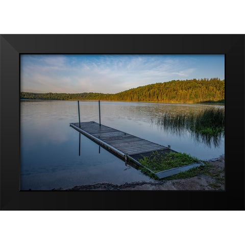 USA-Minnesota-La Salle Lake State Recreation Area boat launch Black Modern Wood Framed Art Print by Hawkins, Peter