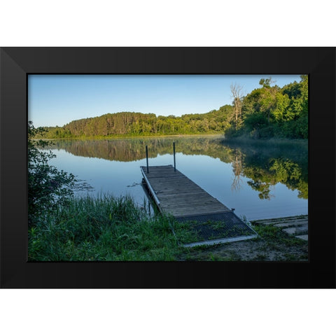 USA-Minnesota-Itasca State Park-Ozawindib Boat Lunch Black Modern Wood Framed Art Print by Hawkins, Peter