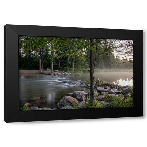 USA-Minnesota-Itasca State Park-Mississippi Headwaters Black Modern Wood Framed Art Print with Double Matting by Hawkins, Peter