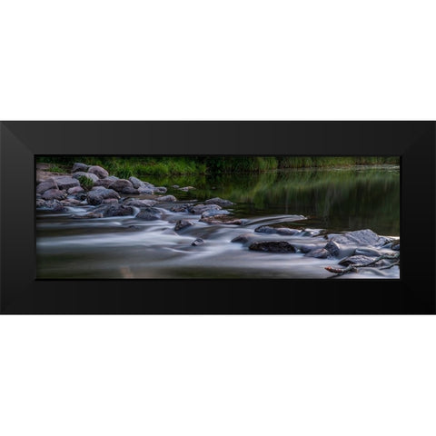 USA-Minnesota-Itasca State Park-Mississippi Headwaters Black Modern Wood Framed Art Print by Hawkins, Peter