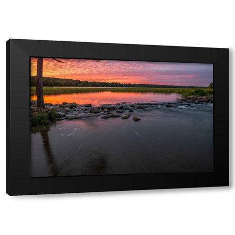 USA-Minnesota-Itasca State Park-Mississippi Headwaters Black Modern Wood Framed Art Print with Double Matting by Hawkins, Peter