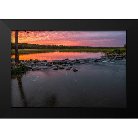 USA-Minnesota-Itasca State Park-Mississippi Headwaters Black Modern Wood Framed Art Print by Hawkins, Peter