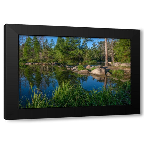 USA-Minnesota-Itasca State Park-Mississippi Headwaters Black Modern Wood Framed Art Print by Hawkins, Peter