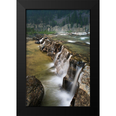 Kootenai Falls-Montana-a series of cascades on the Kootenai River Black Modern Wood Framed Art Print by Majchrowicz, Alan