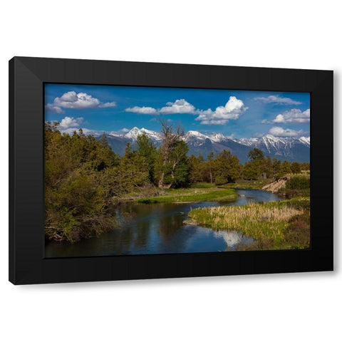 Mission Creek at the National Bison Range in Moiese-Montana-USA Black Modern Wood Framed Art Print with Double Matting by Haney, Chuck