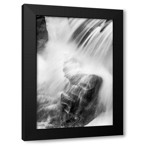 Sacred Dancing Cascade in McDonald Creek in Glacier National Park-Montana-USA Black Modern Wood Framed Art Print with Double Matting by Haney, Chuck
