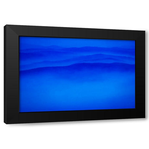 Wildfire smoke and clouds mixing-Stillwater State Forest near Whitefish-Montana-USA Black Modern Wood Framed Art Print with Double Matting by Haney, Chuck