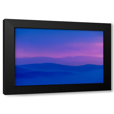 Wildfire smoke and clouds mixing-Stillwater State Forest near Whitefish-Montana-USA Black Modern Wood Framed Art Print by Haney, Chuck