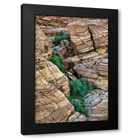 Valley of Fire-Nevada Black Modern Wood Framed Art Print with Double Matting by Jones, Adam
