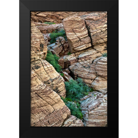 Valley of Fire-Nevada Black Modern Wood Framed Art Print by Jones, Adam