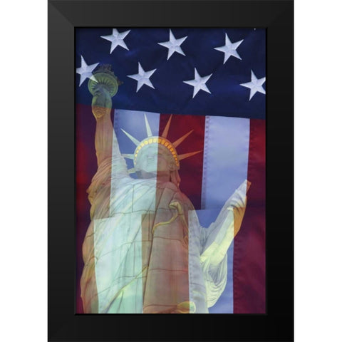 Nevada, Las Vegas Symbols of Independence Black Modern Wood Framed Art Print by Flaherty, Dennis