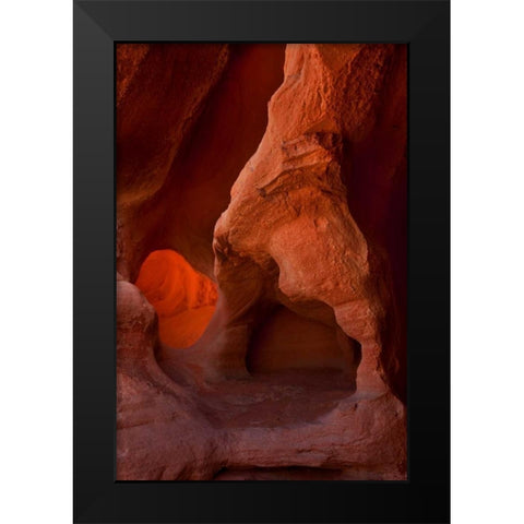 Nevada, Valley of Fire SP Eroded sandstone Black Modern Wood Framed Art Print by Grall, Don
