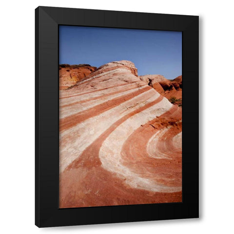 Nevada, Valley of Fire SP Striped sandstone Black Modern Wood Framed Art Print with Double Matting by Grall, Don