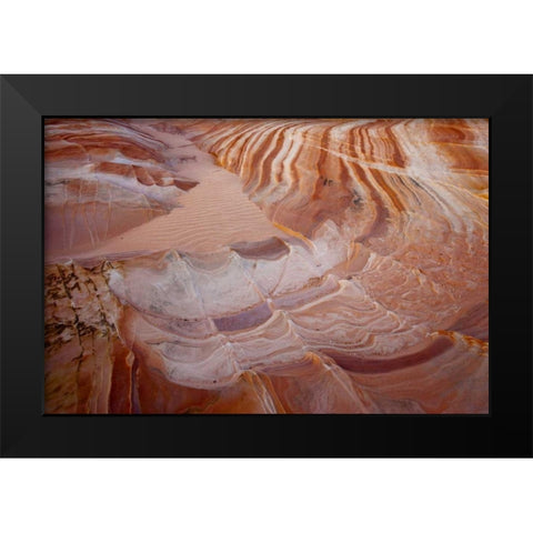 Nevada, Valley of Fire SP Striped sandstone Black Modern Wood Framed Art Print by Grall, Don