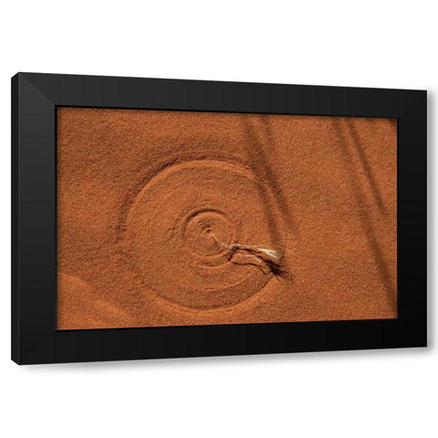 Nevada, Valley of Fire SP Circle in the sand Black Modern Wood Framed Art Print by Grall, Don