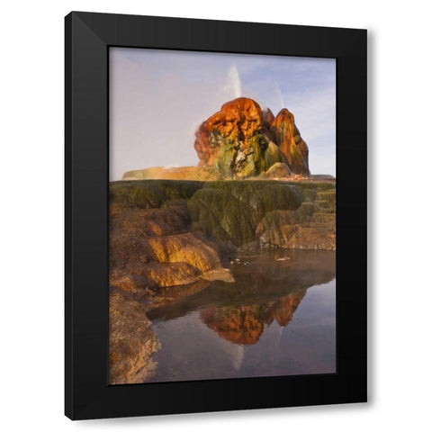 Nevada, Black Rock Desert View of the Fly Geyser Black Modern Wood Framed Art Print with Double Matting by Illg, Cathy and Gordon