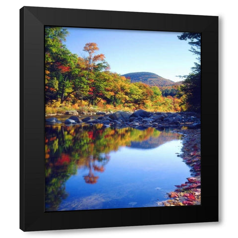 New Hampshire, A waterfall in the White Mountains Black Modern Wood Framed Art Print by Talbot Frank, Christopher