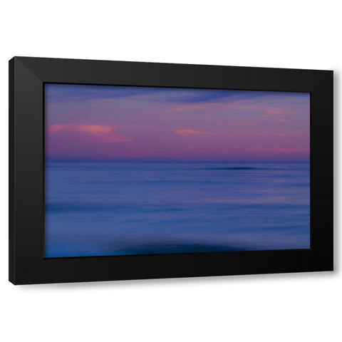 New Jersey, Cape May Sunrise on ocean shore Black Modern Wood Framed Art Print by OBrien, Jay