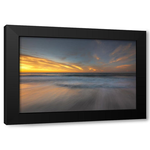 USA-New Jersey-Cape May National Seashore Sunrise on shoreline Black Modern Wood Framed Art Print with Double Matting by Jaynes Gallery