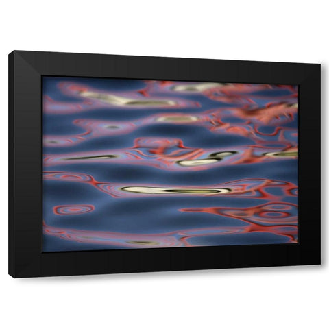 New Mexico, Socorro Red patterns in water Black Modern Wood Framed Art Print with Double Matting by Morris, Arthur