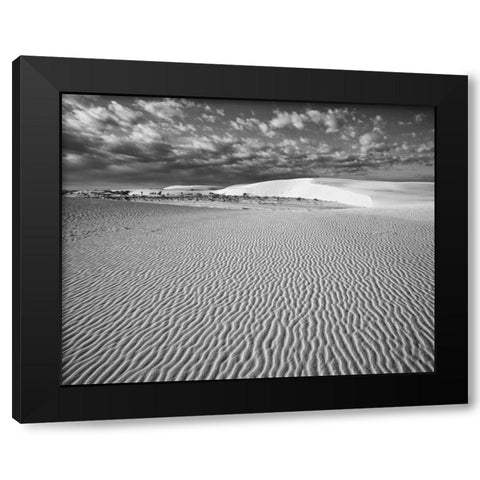 New Mexico, White Sands NM Desert landscape Black Modern Wood Framed Art Print with Double Matting by Flaherty, Dennis