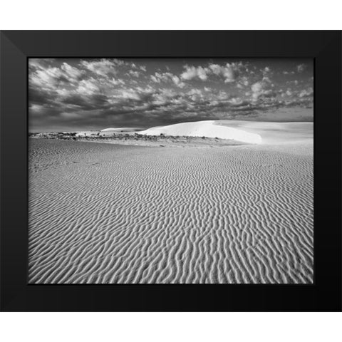 New Mexico, White Sands NM Desert landscape Black Modern Wood Framed Art Print by Flaherty, Dennis