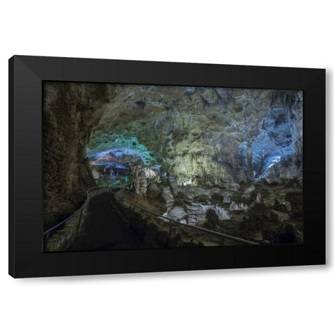 New Mexico, Carlsbad Caverns Scenic of cavern Black Modern Wood Framed Art Print with Double Matting by Paulson, Don