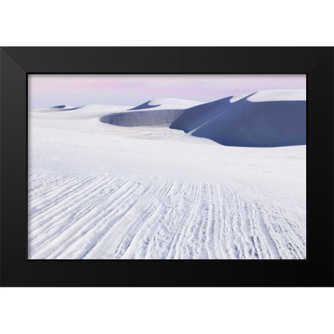 New Mexico, White Sands NM Desert landscape Black Modern Wood Framed Art Print by Paulson, Don