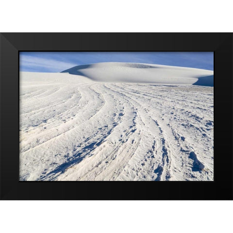 New Mexico, White Sands NM Desert landscape Black Modern Wood Framed Art Print by Paulson, Don