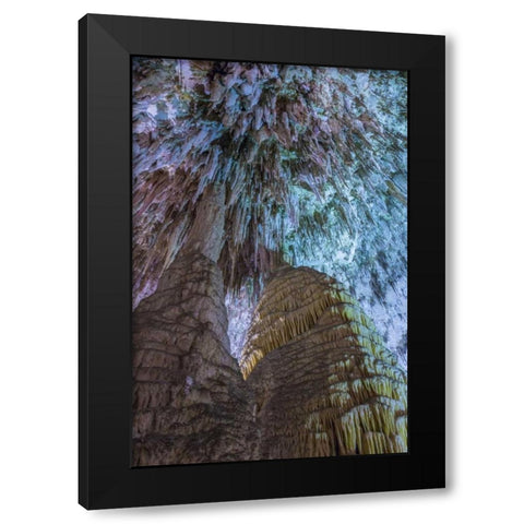 New Mexico, Carlsbad Caverns Scenic of cavern Black Modern Wood Framed Art Print with Double Matting by Paulson, Don