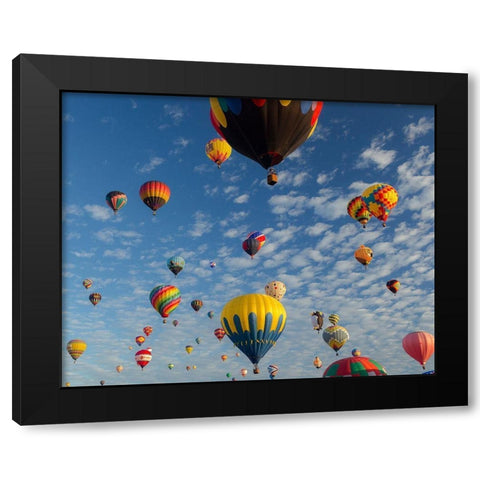 Mass Ascension Albuquerque International Balloon Fiesta-Albuquerque-New Mexico Black Modern Wood Framed Art Print with Double Matting by Pryor, Maresa