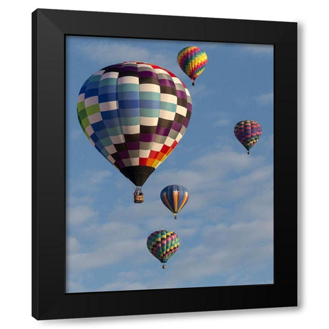Mass Ascension Albuquerque International Balloon Fiesta-Albuquerque-New Mexico Black Modern Wood Framed Art Print with Double Matting by Pryor, Maresa
