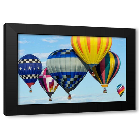 Mass Ascension Albuquerque International Balloon Fiesta-Albuquerque-New Mexico Black Modern Wood Framed Art Print with Double Matting by Pryor, Maresa