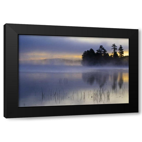 New York, Adirondack Mts, Autumn on Raquette Lake Black Modern Wood Framed Art Print by Rotenberg, Nancy