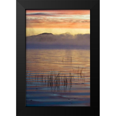 New York, Adirondack Mts, Autumn on Raquette Lake Black Modern Wood Framed Art Print by Rotenberg, Nancy