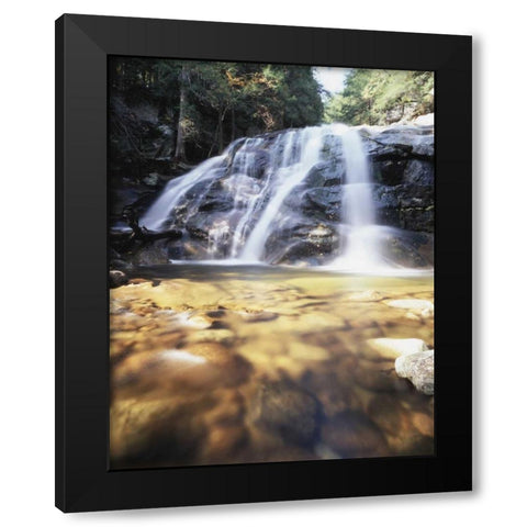 USA, New York, A waterfall in the Adirondacks Black Modern Wood Framed Art Print by Talbot Frank, Christopher